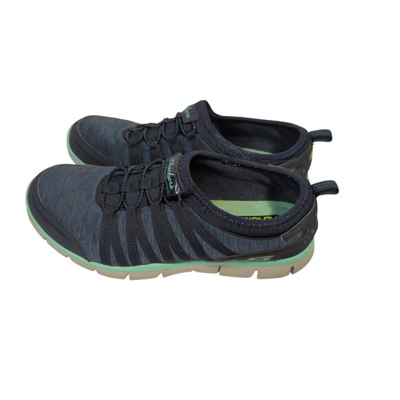 Skechers Memory Foam Womens Slip On Shoes Flats 22602TX Blue/Turquoise Size 7.5 - Picture 2 of 7